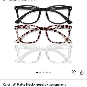 Stylish Blue Light Glasses for Women - Black, Leopard, and Transparent